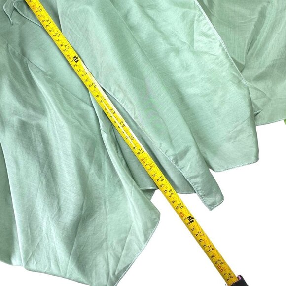 NWT SAGA Flowy Vest Duster Sz.S Mint Green Silk Lace Ruffles Fairy Romantic - Picture 12 of 16
